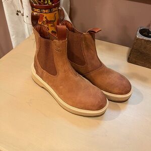 Sorel Tan Leather Ankle Boots